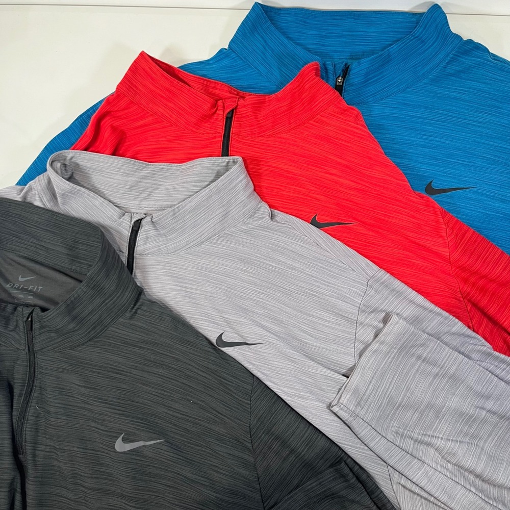 Lot 4 Nike Dri Fit Quarter Zip Pullover Mens 3XLT Space Dye Performance Active